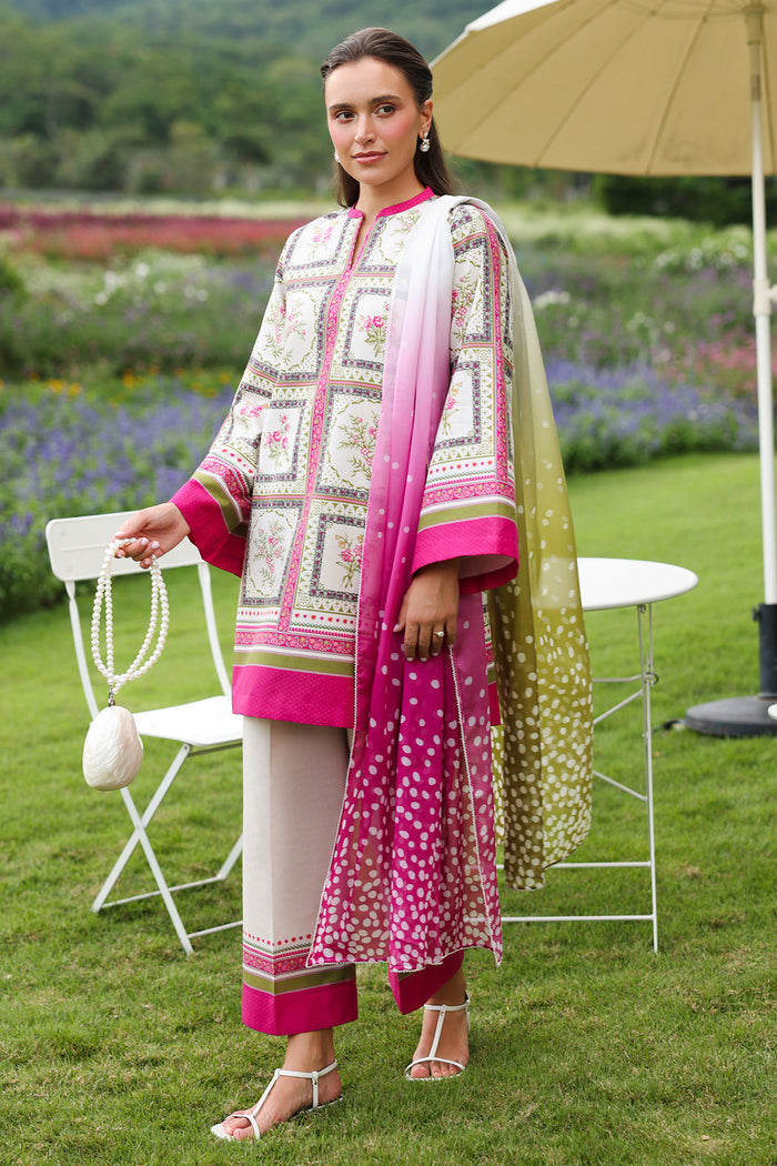 JAZMIN-3PC KHADDAR PRINTED SHIRT WITH KHADDAR PRINTED DUPATTA AND PRINTED TROUSER-BIC-2625