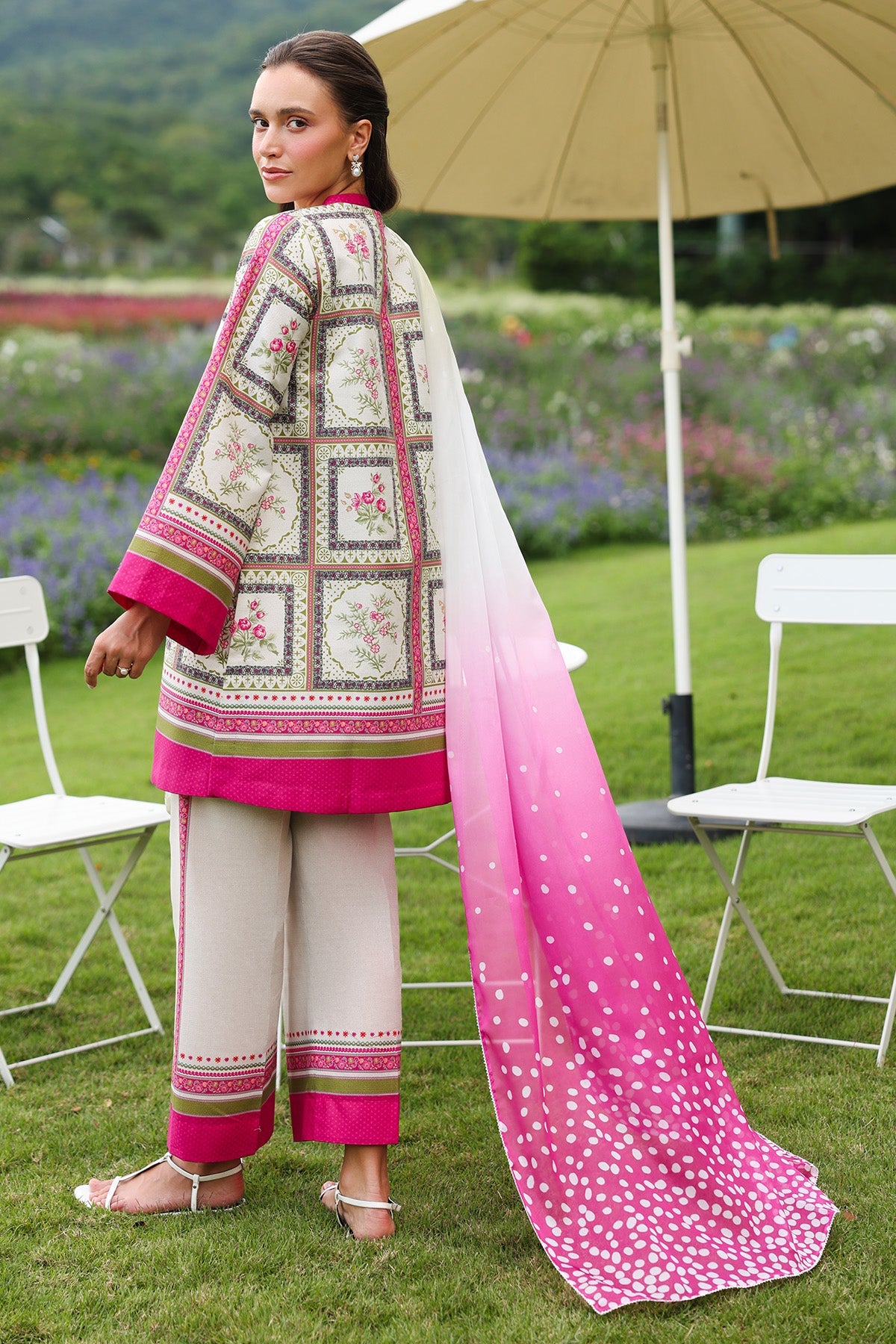 JAZMIN-3PC KHADDAR PRINTED SHIRT WITH KHADDAR PRINTED DUPATTA AND PRINTED TROUSER-BIC-2625
