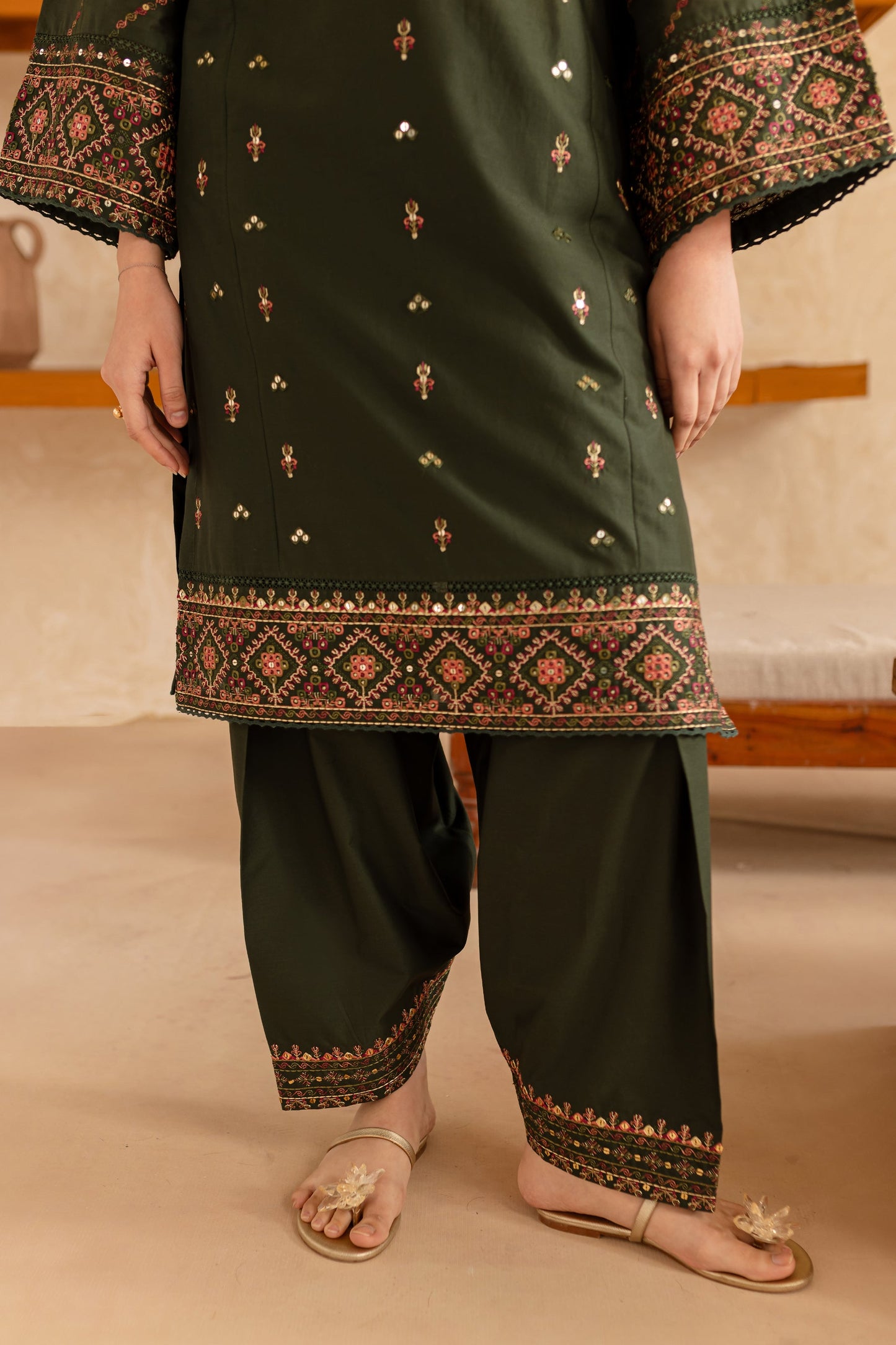 BATIK-2PC LAWN EMBROIDERED SHIRT WITH LAWN EMBROIDERED TROUSER-BIC-3479