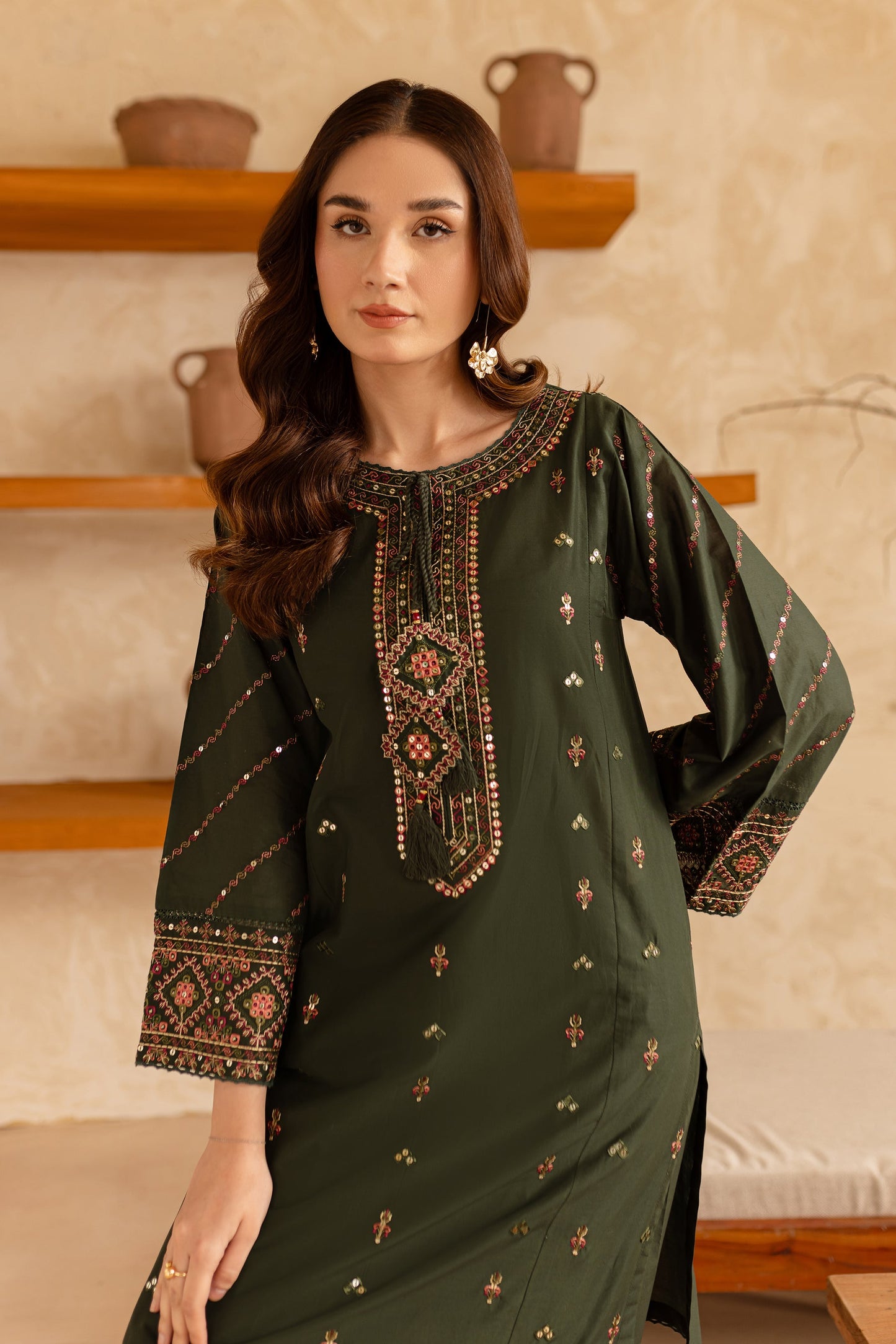 BATIK-2PC LAWN EMBROIDERED SHIRT WITH LAWN EMBROIDERED TROUSER-BIC-3479