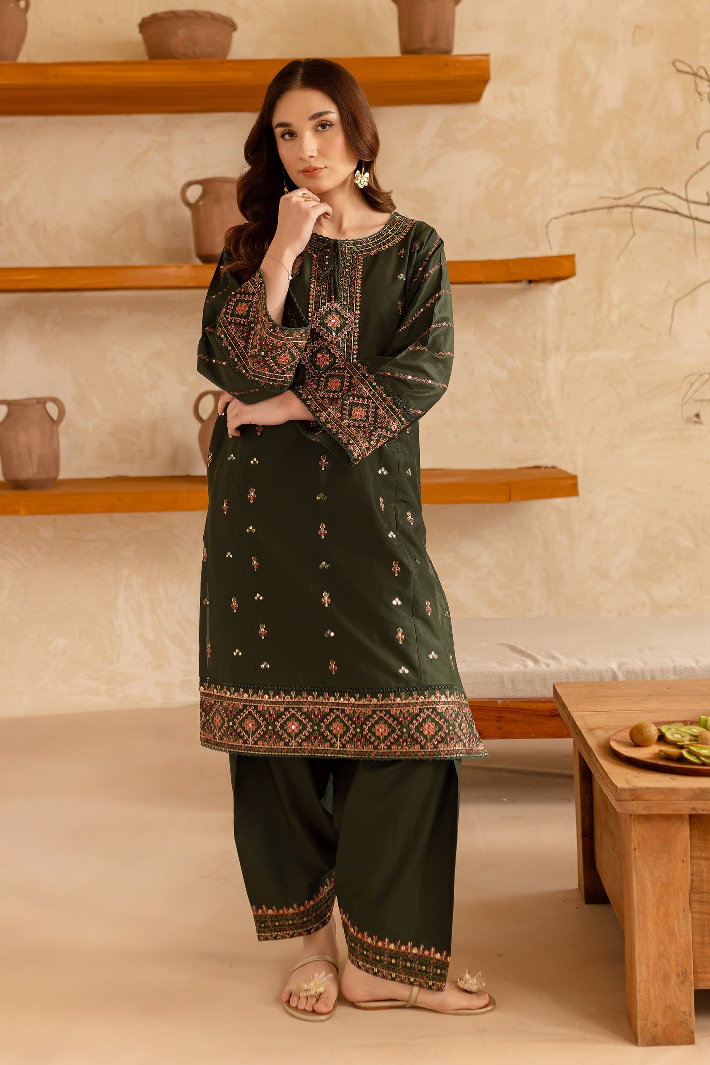 BATIK-2PC LAWN EMBROIDERED SHIRT WITH LAWN EMBROIDERED TROUSER-BIC-3479