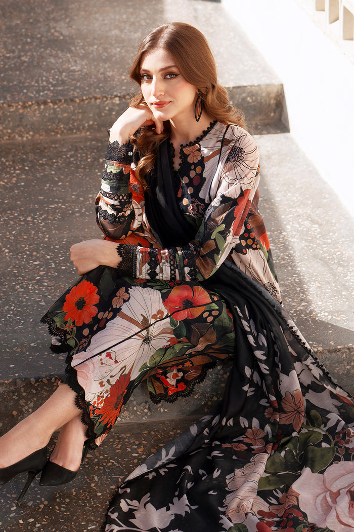 BAROQUE-3PC KHADDAR PRINTED SHIRT WITH KHADDAR PRINTED DUPATTA AND PRINT TROUSER-BIC-2623