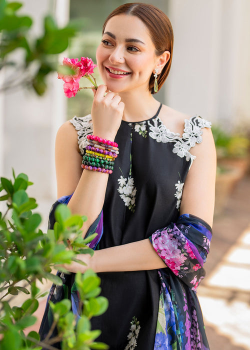 ASIFA NABEEL-3PC LAWN PRINT EMBROIDERED SHIRT WITH CHIFFON PRINT DUPATTA AND PRINT TROUSER-BIC-2515
