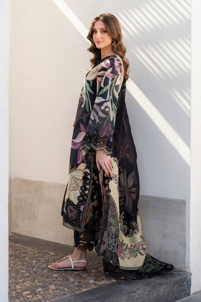 BAROQUE-3PC KHADDAR PRINTED EMB SHIRT WITH KHADDAR PRINTED EMB DUPATTA AND PRINTED TROUSER-BIC-2624