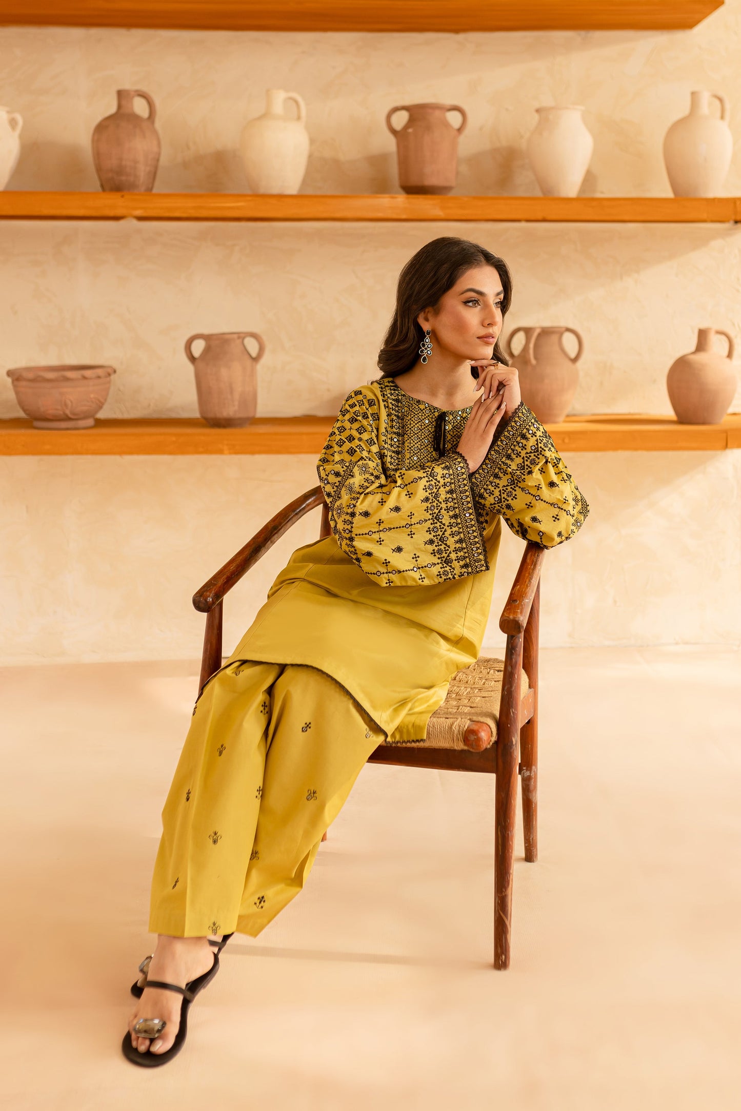 BATIK-2PC SEQUIN LAWN EMBROIDERED SHIRT WITH SEQUIN LAWN EMBROIDERED TROUSER-BIC-3480