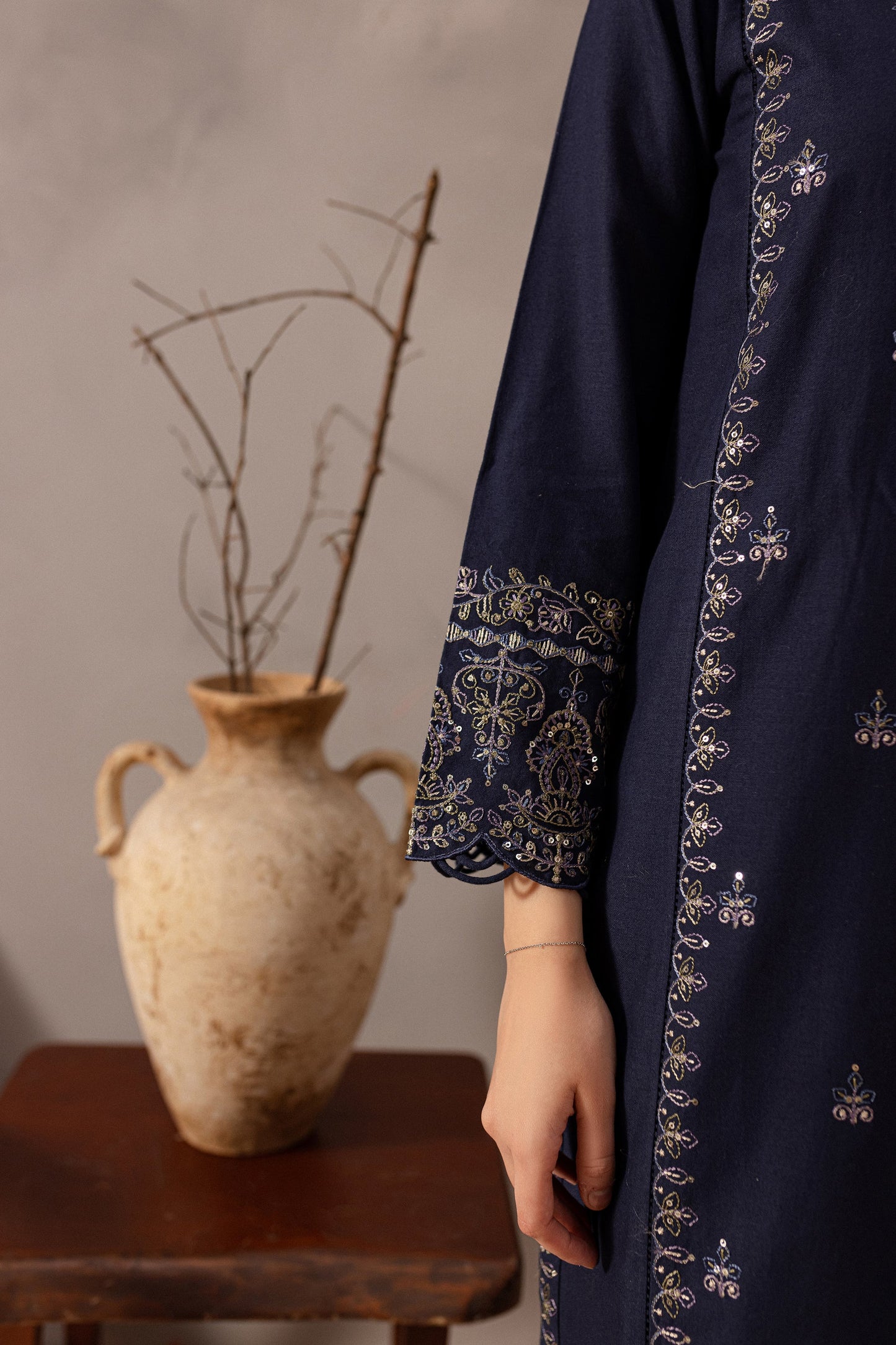BATIK-2PC SEQUIN LAWN EMBROIDERED SHIRT WITH SEQUIN LAWN EMBROIDERED TROUSER-BIC-3475