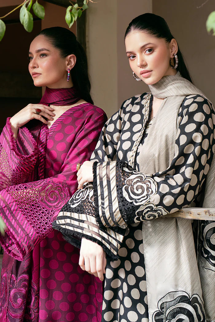 BAROQUE-3PC LAWN PRINTED SHIRT WITH LAWN PRINT DUPATTA AND PRINTED TROUSER-BIC-2513