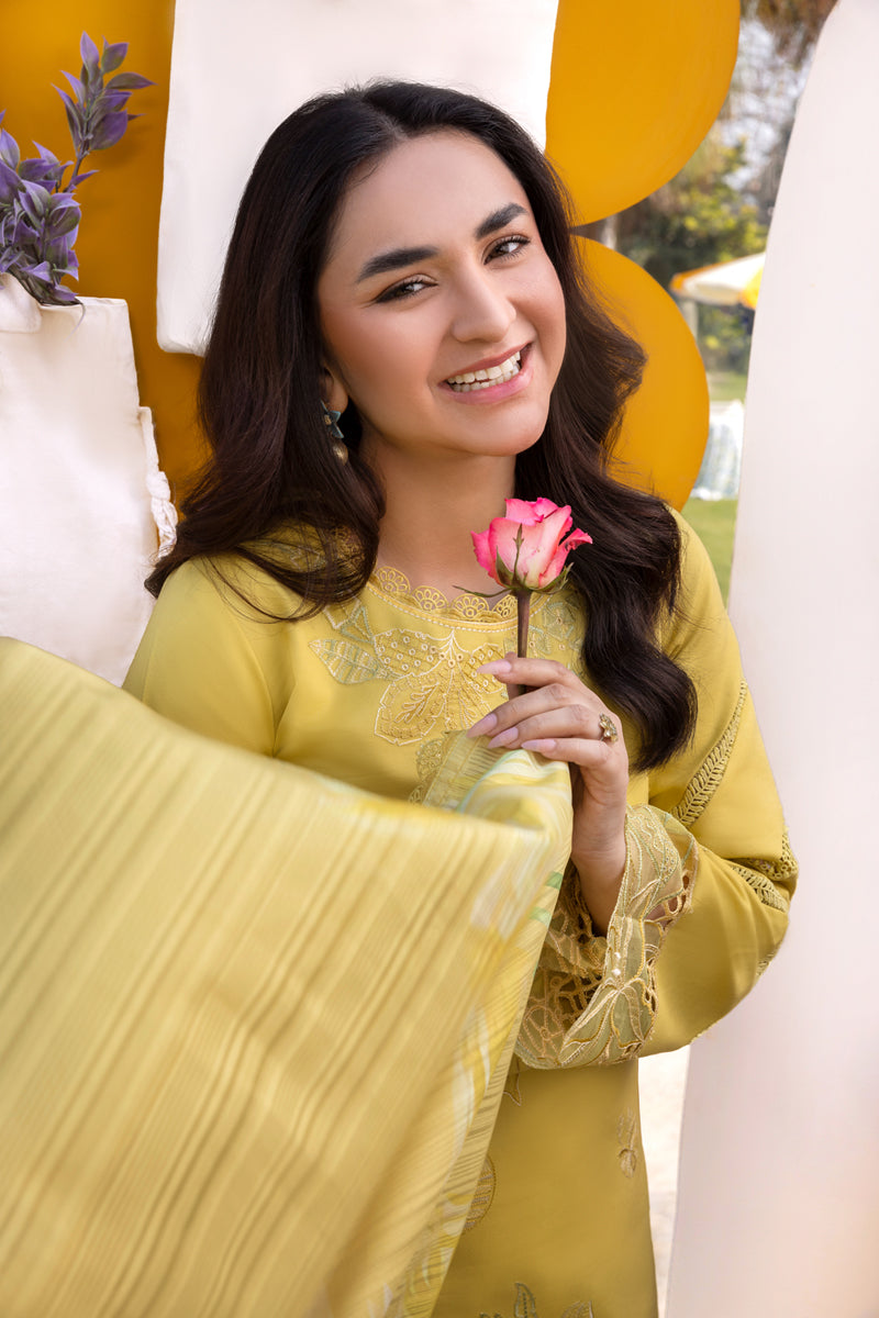 RANG RASIYA-3PC LAWN EMBROIDERED SHIRT WITH MONARK PRINT DUPATTA AND TROUSER-BIC-3701