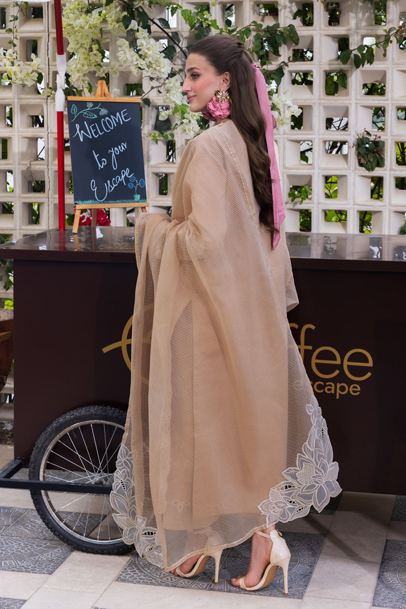 RANG RASIYA-3PC LAWN EMBROIDERED SHIRT WITH KHAADI NET EMBROIDRERD DUPATTA & TROUSER-BIC-3784