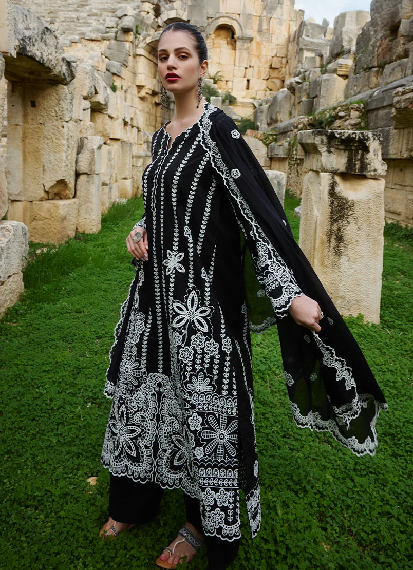 IMAGE-3PC LAWN EMBROIDERED SHIRT WITH CHIFFON EMBROIDERED DUPATTA AND TROUSER-BIC-3759