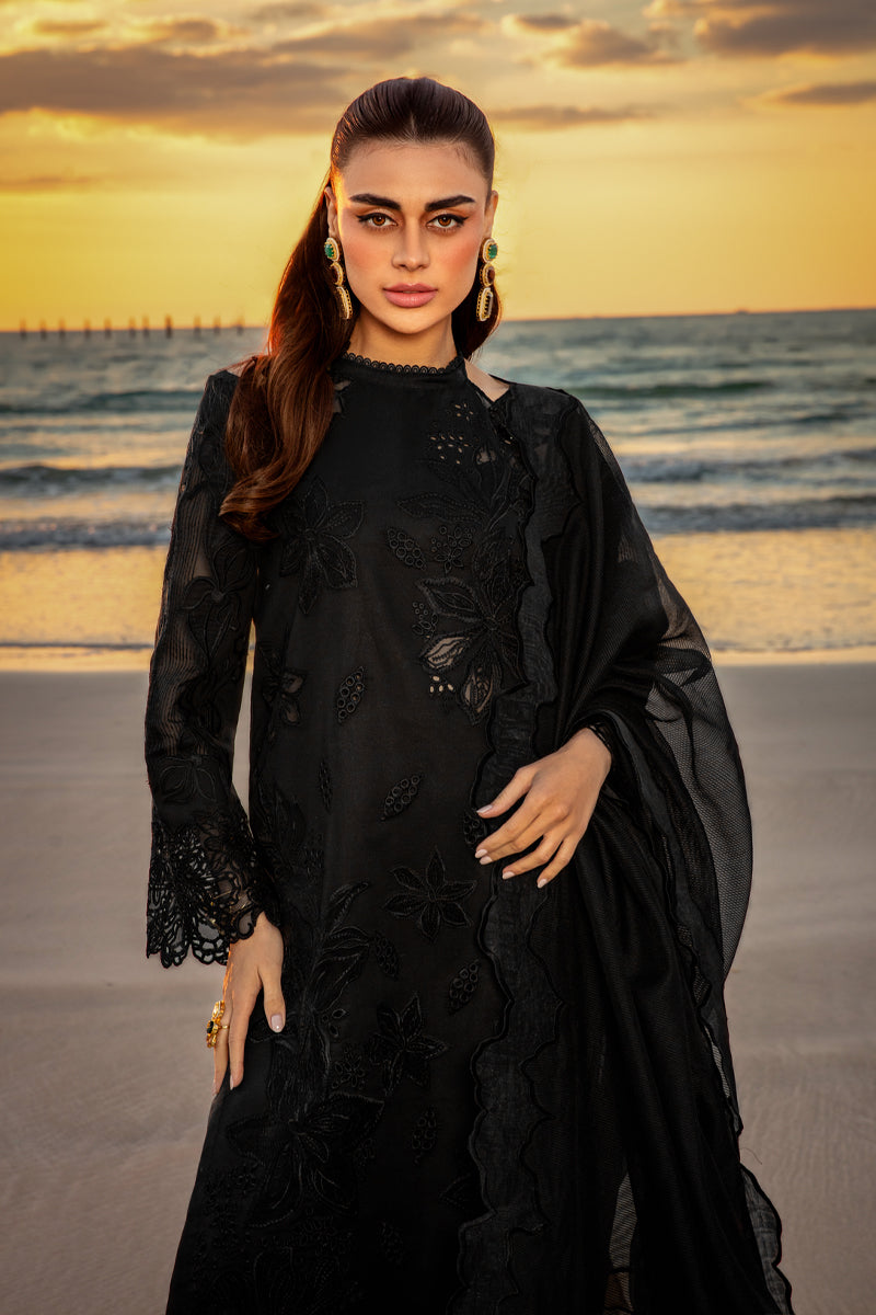 RANG RASIYA-3PC LAWN EMBROIDERED SHIRT WITH ORGANZA EMBROIDERED DUAPATTA AND TROUSER-BIC-3718
