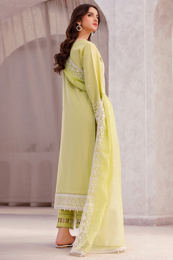 SAPPHIRE-3PC LAWN EMBROIDERED SHIRT WITH ORGANZA EMBROIDERED DUPATTA AND LAWN TROUSER-BIC-3697