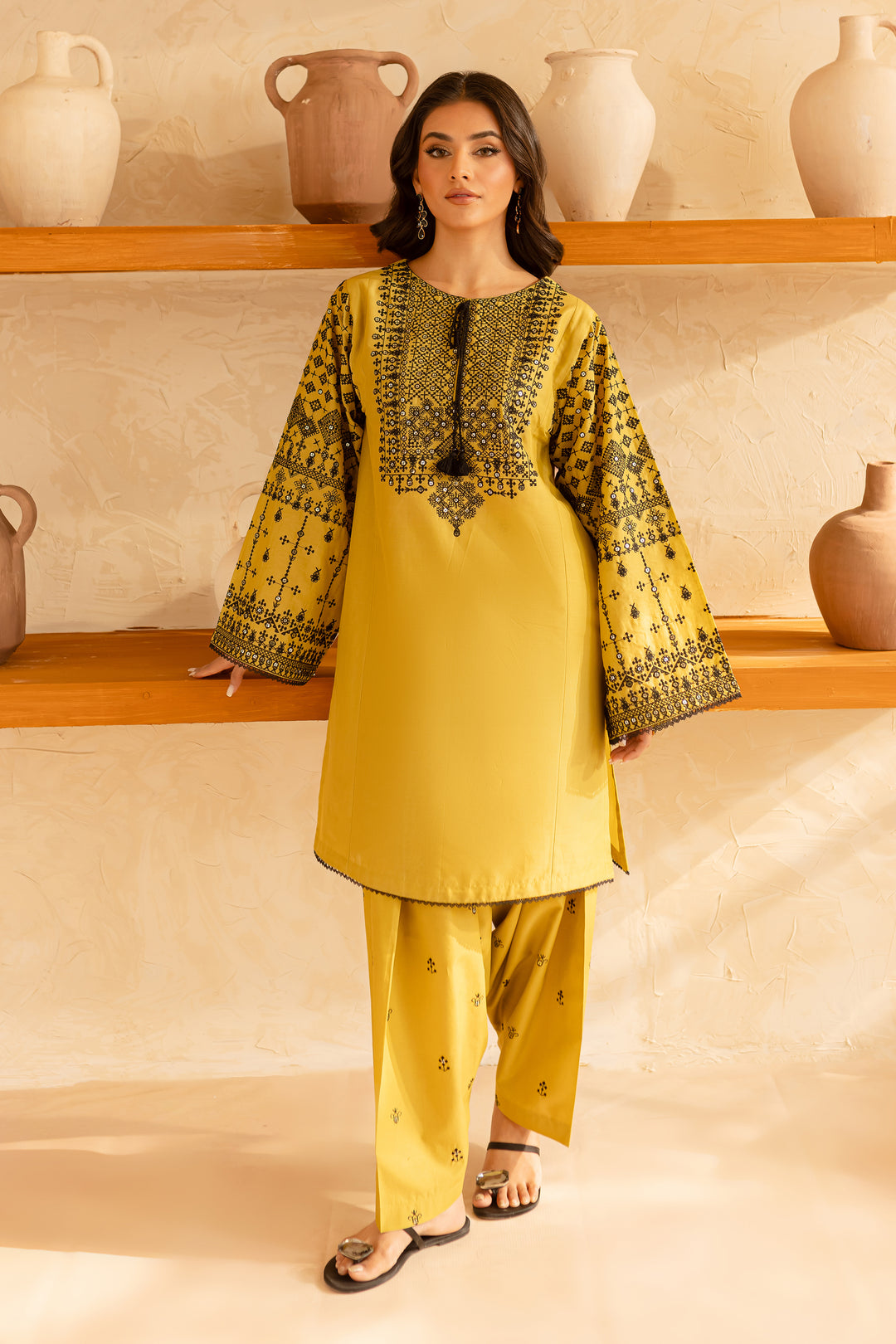 BATIK-2PC SEQUIN LAWN EMBROIDERED SHIRT WITH SEQUIN LAWN EMBROIDERED TROUSER-BIC-3480