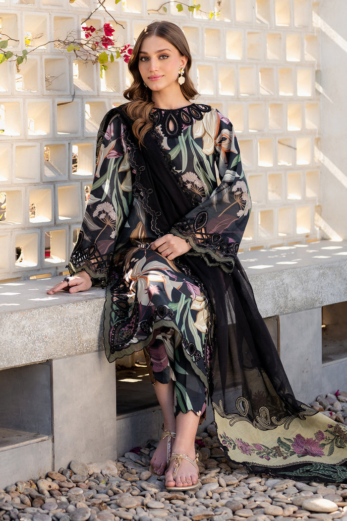 BAROQUE-3PC KHADDAR PRINTED EMB SHIRT WITH KHADDAR PRINTED EMB DUPATTA AND PRINTED TROUSER-BIC-2624