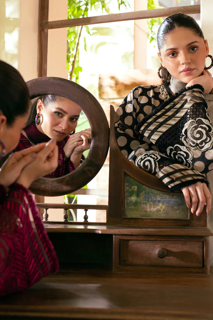 BAROQUE-3PC LAWN PRINTED SHIRT WITH LAWN PRINT DUPATTA AND PRINTED TROUSER-BIC-2513