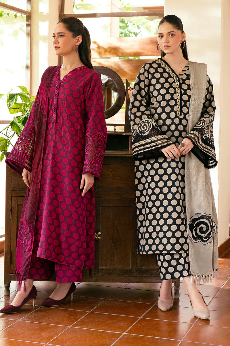 BAROQUE-3PC LAWN PRINTED SHIRT WITH LAWN PRINT DUPATTA AND PRINTED TROUSER-BIC-2513