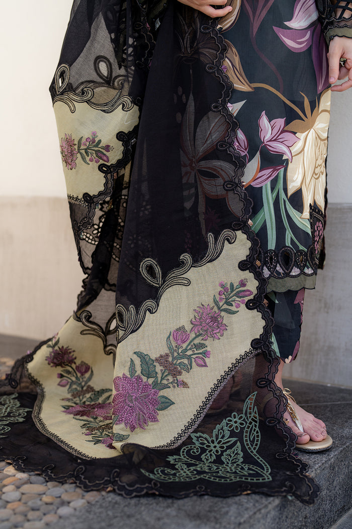 BAROQUE-3PC KHADDAR PRINTED EMB SHIRT WITH KHADDAR PRINTED EMB DUPATTA AND PRINTED TROUSER-BIC-2624