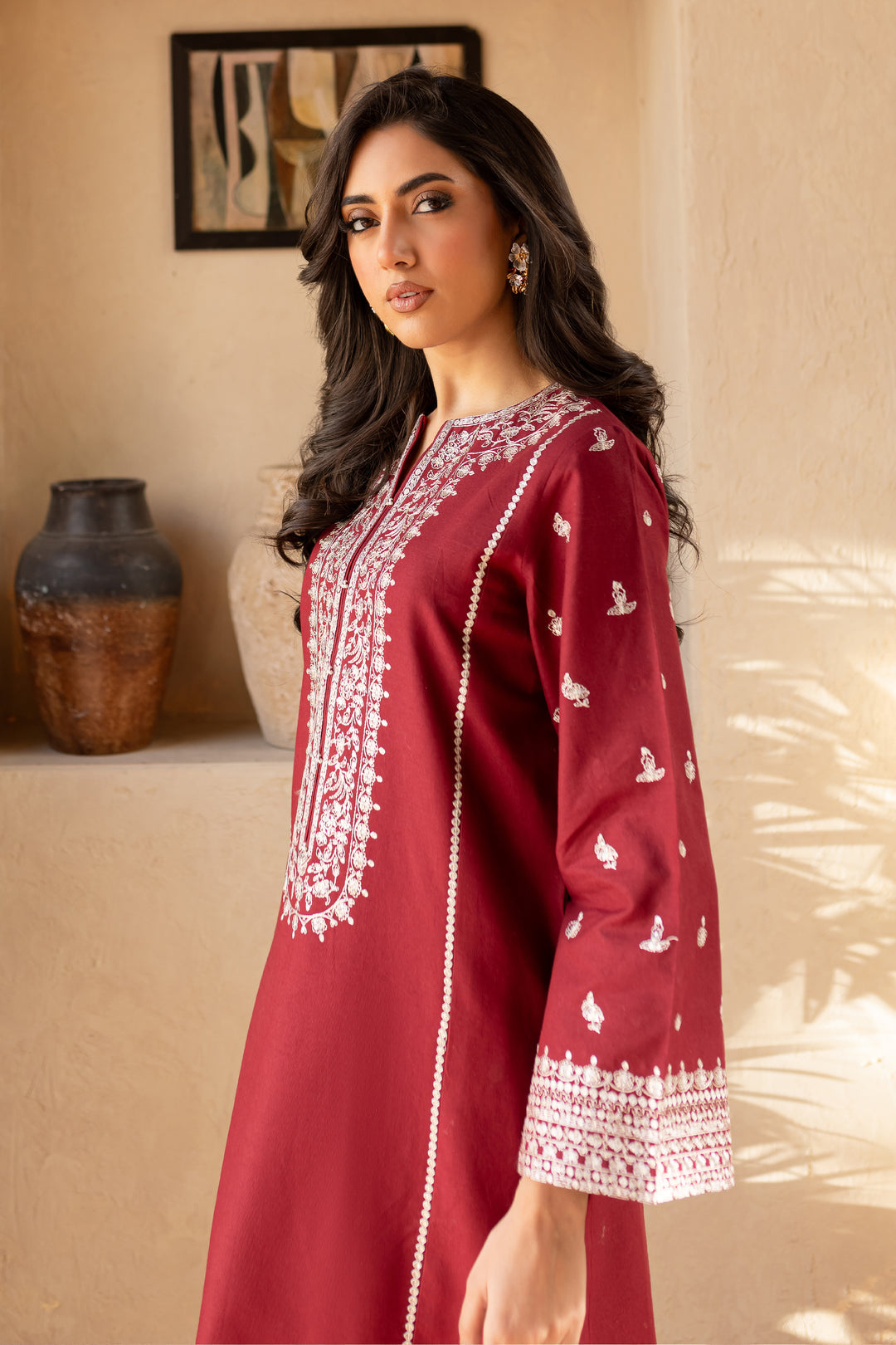 BATIK-2PC SEQUIN LAWN EMBROIDERED SHIRT WITH SEQUIN LAWN EMBROIDERED TROUSER-BIC-3473