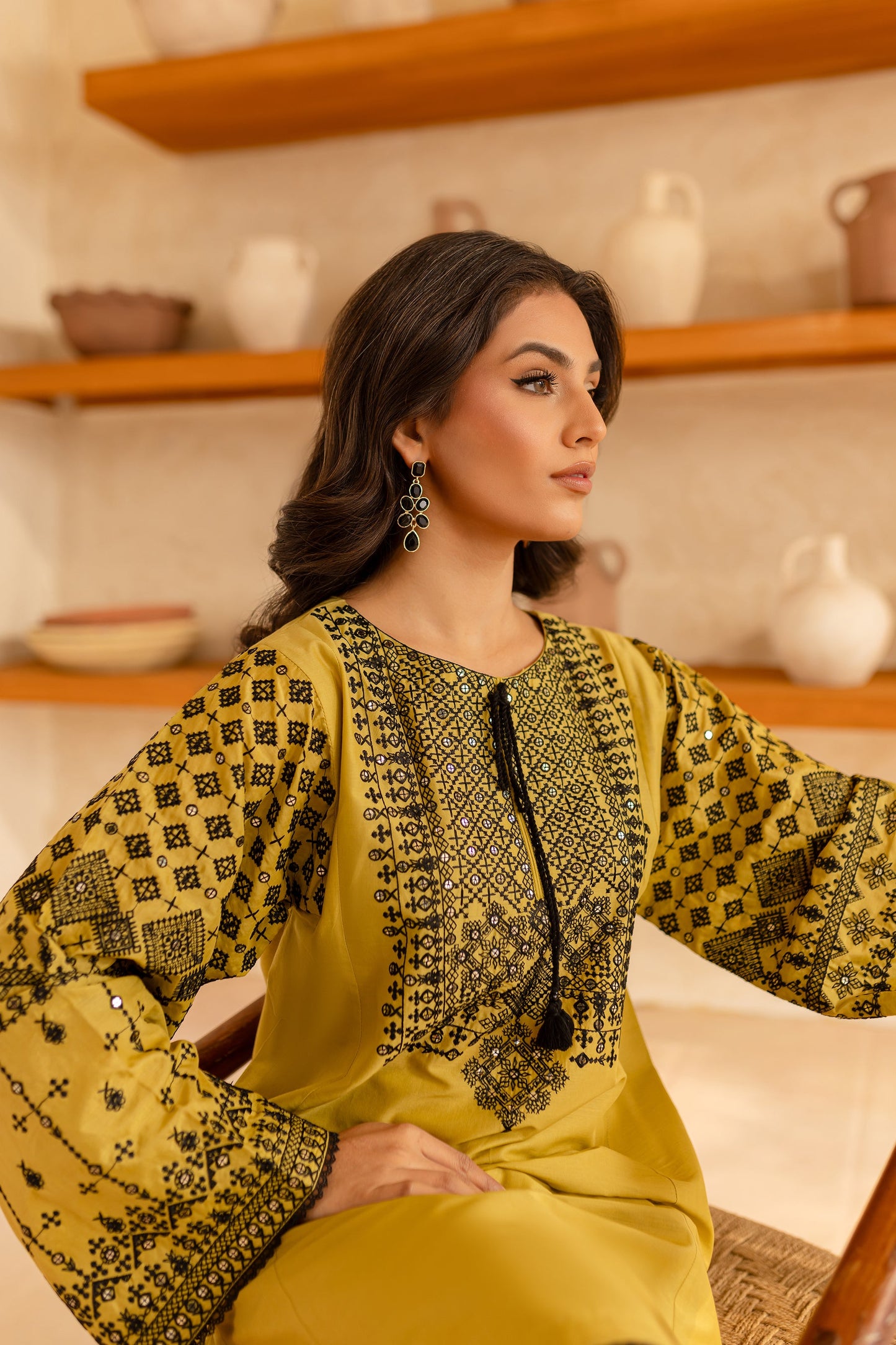 BATIK-2PC SEQUIN LAWN EMBROIDERED SHIRT WITH SEQUIN LAWN EMBROIDERED TROUSER-BIC-3480