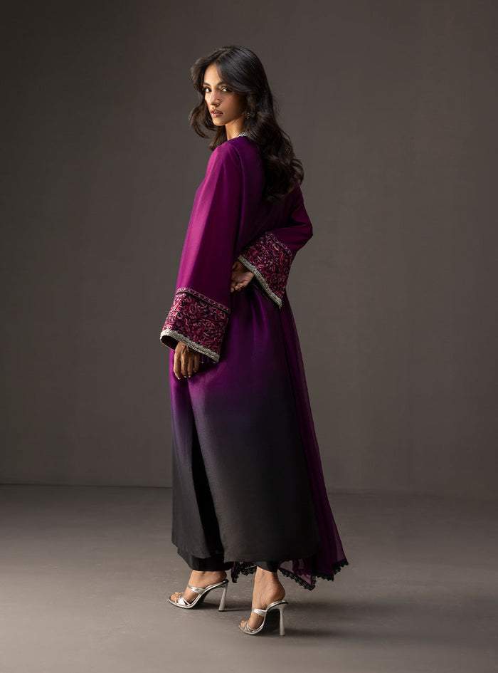 ZAINAB CHOTANI-3PC SHAMOZ SILK PRINT EMBROIDERED SHIRT WITH SOFT SILK PRINT DUPATTA & SILK TROUSER BIC-1710