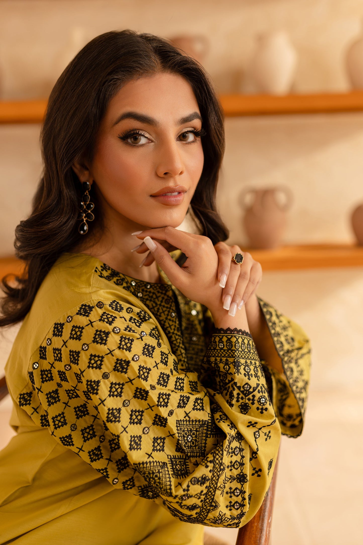 BATIK-2PC SEQUIN LAWN EMBROIDERED SHIRT WITH SEQUIN LAWN EMBROIDERED TROUSER-BIC-3480