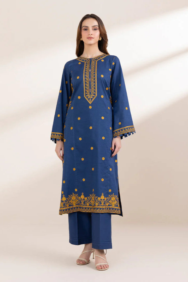 SAPPHIRE-3PC LAWN EMBROIDERED SHIRT WITH COTTON NET DUPATTA & TROUSER-BIC-3790