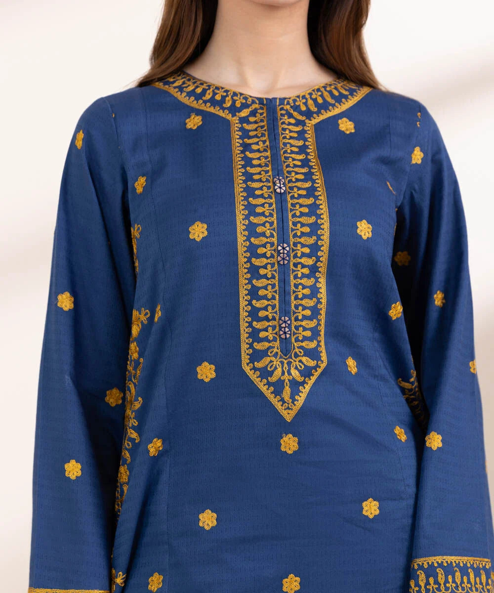 SAPPHIRE-3PC LAWN EMBROIDERED SHIRT WITH COTTON NET DUPATTA & TROUSER-BIC-3790