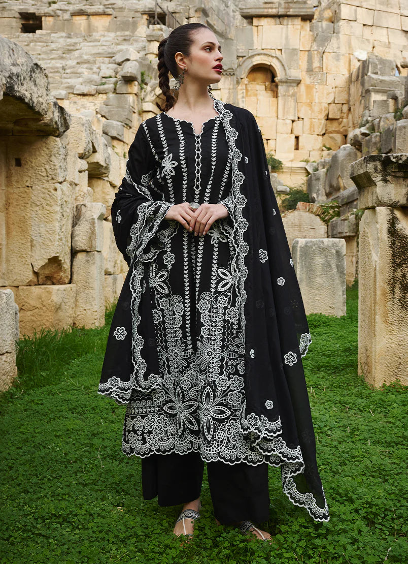 IMAGE-3PC LAWN EMBROIDERED SHIRT WITH CHIFFON EMBROIDERED DUPATTA AND TROUSER-BIC-3759