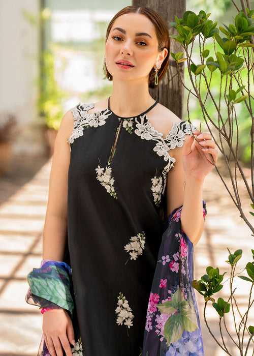 ASIFA NABEEL-3PC LAWN PRINT EMBROIDERED SHIRT WITH CHIFFON PRINT DUPATTA AND PRINT TROUSER-BIC-2515