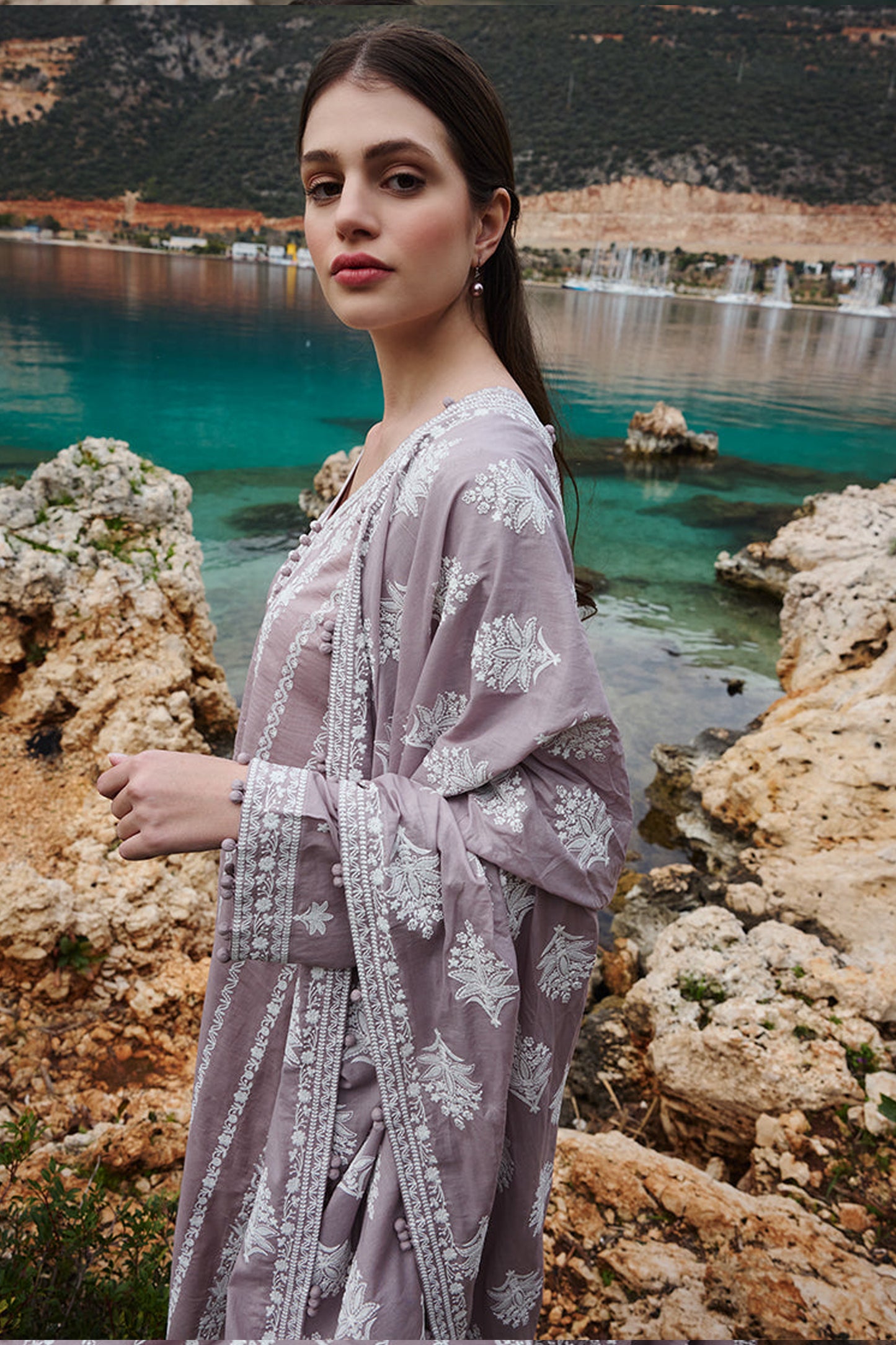 IMAGE-3PC LAWN EMBROIDERED WITH LAWN HEAVY EMBROIDERED READY TO WEAR DUPATTA -BIC-3696