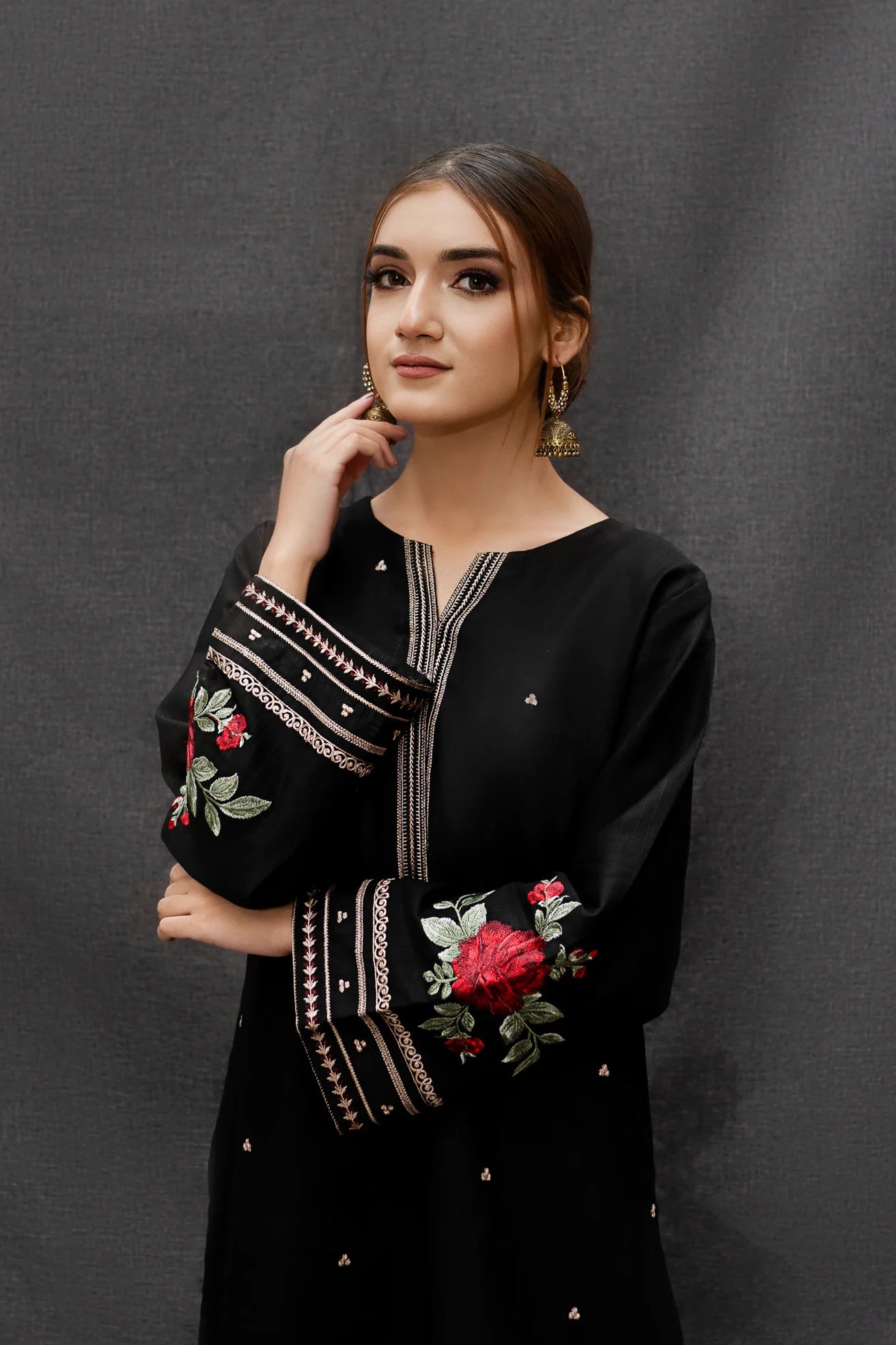 URGE - 3PC LAWN EMBROIDERED SHIRT WITH MONARK PRINT DUPATTA AND TROUSER-BIC-3516
