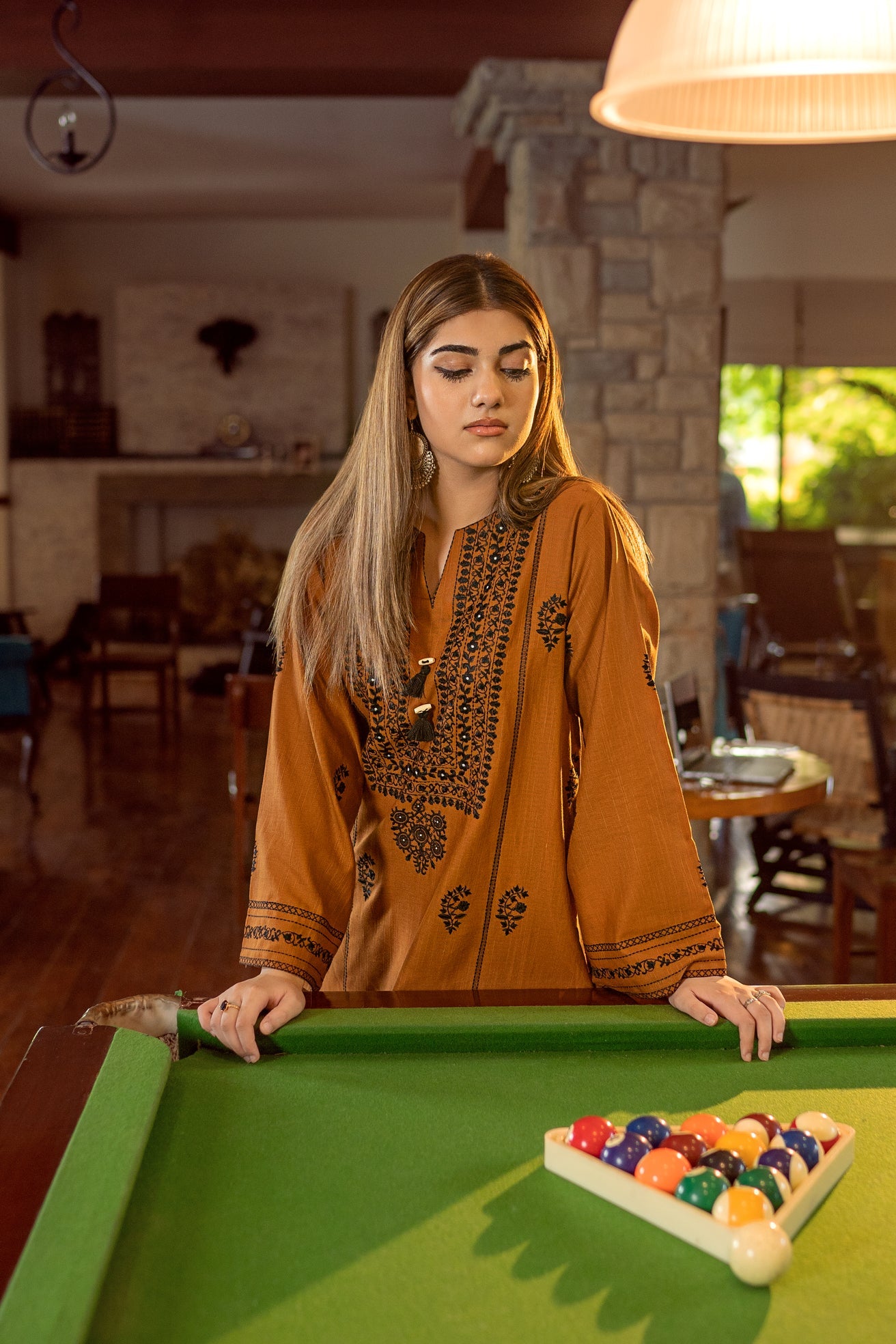 URGE-2PC DHANAK EMBROIDERED SHIRT AND EMBROIDRED TROUSER-BIC-135