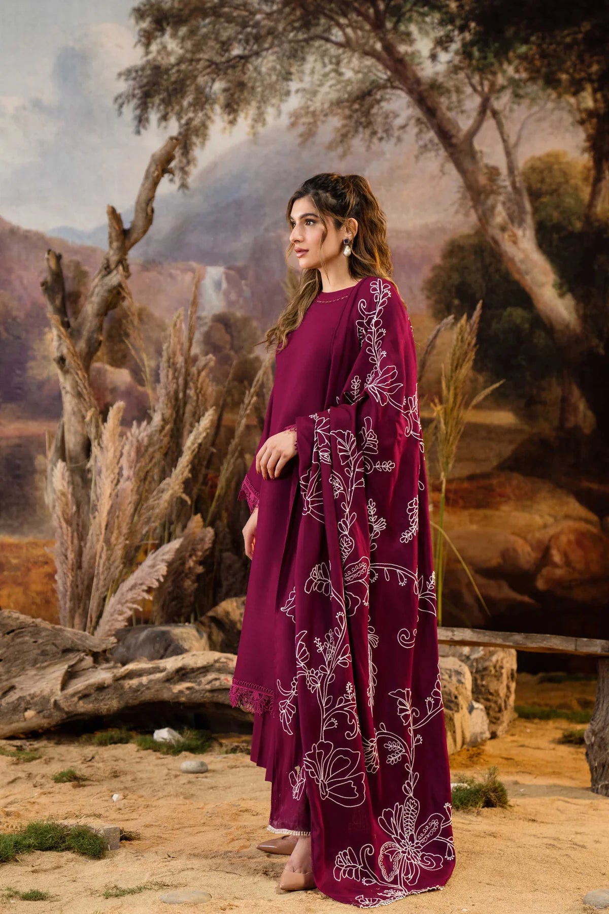 NATASHA KAMAL - 3PC LAWN EMBROIDERED SHIRT WITH LAWN HEAVY EMBROIDERED AND TROUSER-BIC-2703