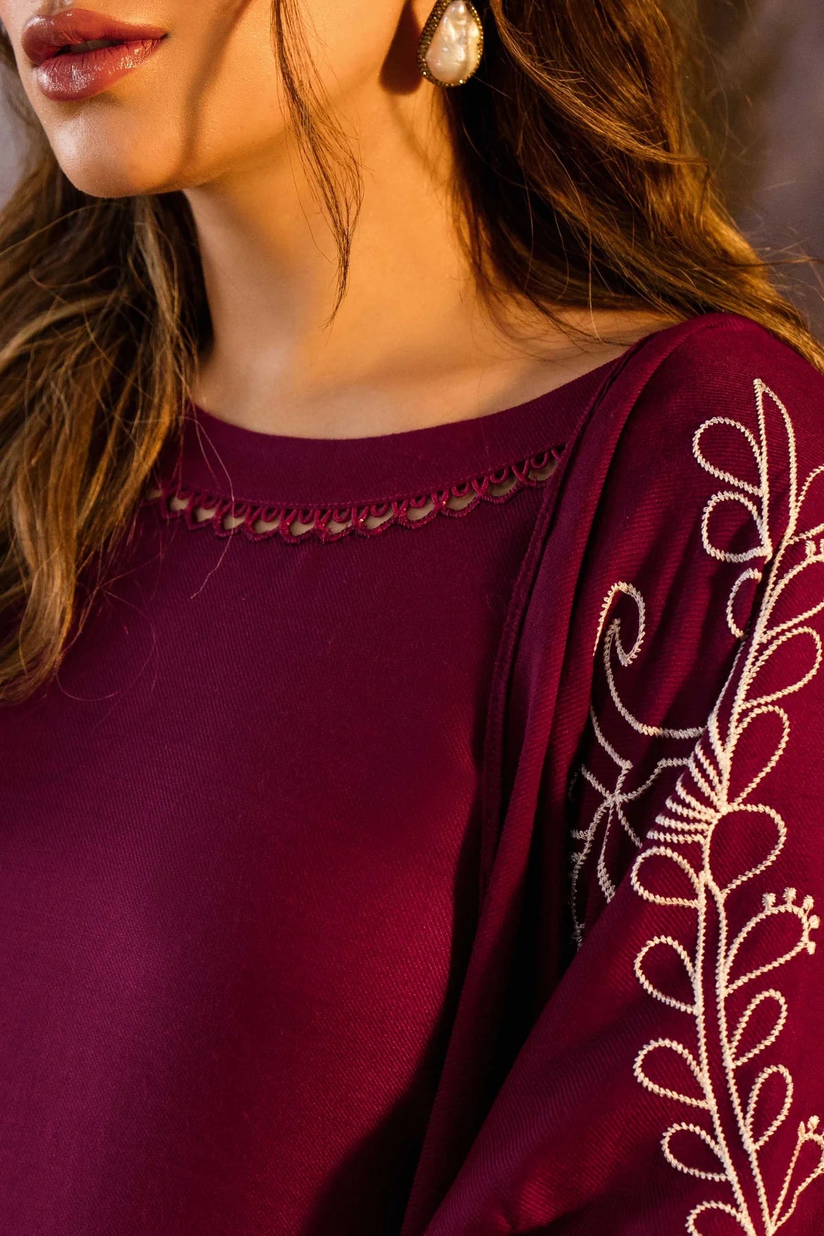 NATASHA KAMAL - 3PC LAWN EMBROIDERED SHIRT WITH LAWN HEAVY EMBROIDERED AND TROUSER-BIC-2703