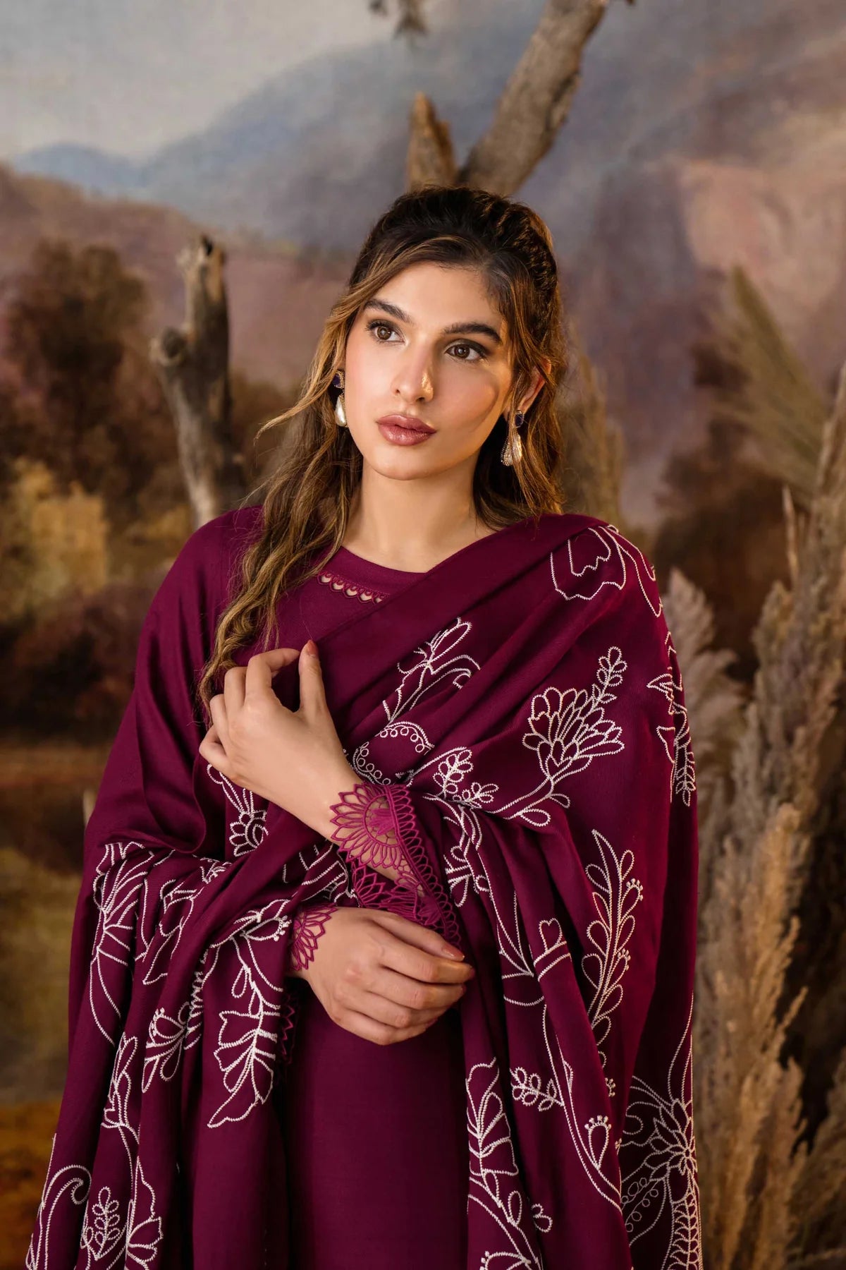 NATASHA KAMAL - 3PC LAWN EMBROIDERED SHIRT WITH LAWN HEAVY EMBROIDERED AND TROUSER-BIC-2703