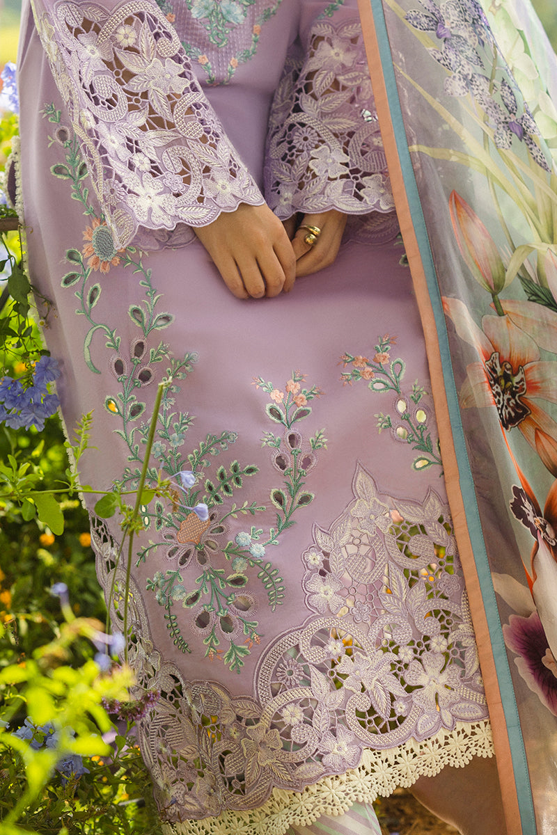 MUSHQ - 3PC LAWN EMBROIDERED SHIRT WITH CHIFFON PRINTED DUPATTA AND TROUSER - BIC-3827