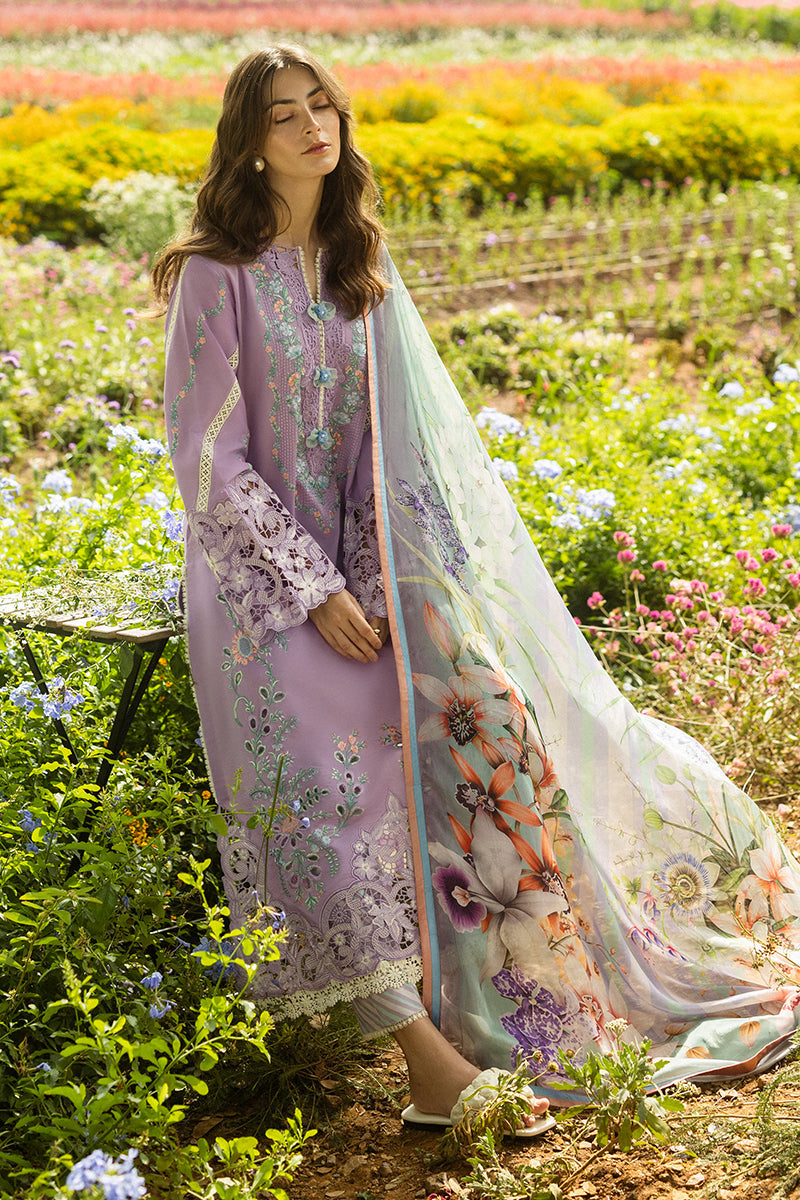 MUSHQ - 3PC LAWN EMBROIDERED SHIRT WITH CHIFFON PRINTED DUPATTA AND TROUSER - BIC-3827