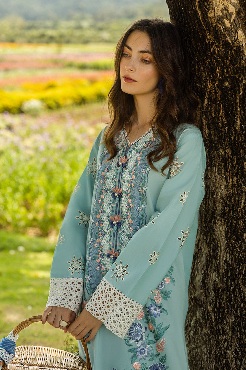 MUSHQ-3PC LAWN EMBROIDERED SHIRT WITH MONARK PRINT DUPATTA AND TROUSER-BIC-3742