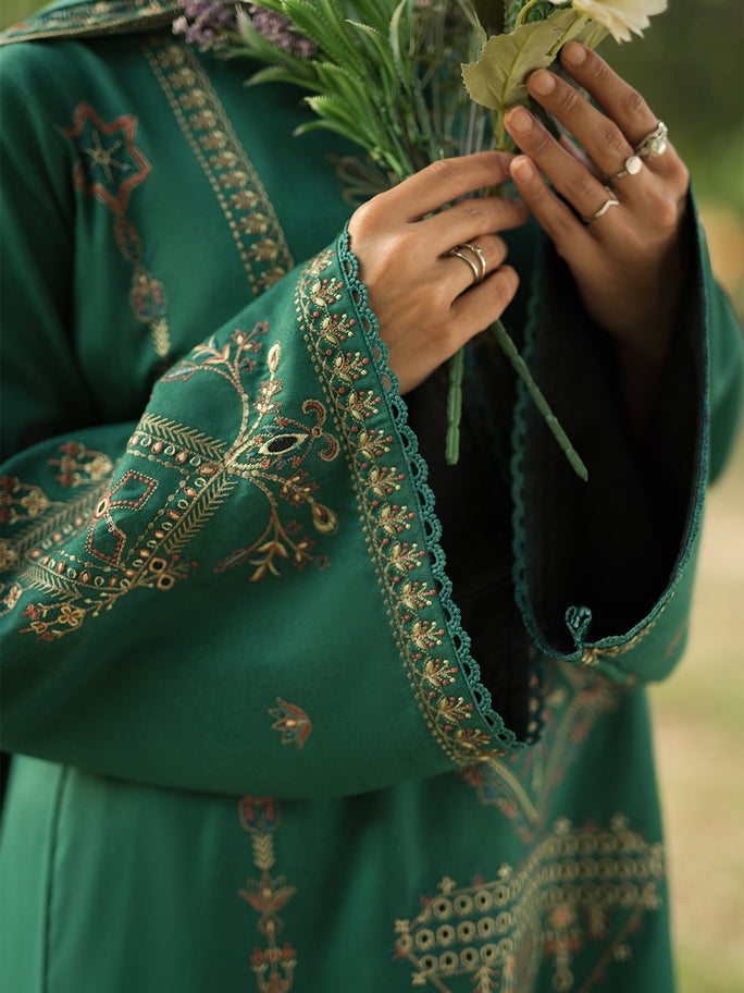 SAPPHIRE-3PC LAWN EMBROIDERED SHIRT WITH LAWN EMBROIDERED DUPATTA AND TROUSER-BIC-3694
