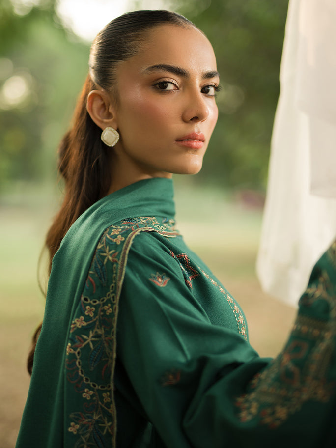 SAPPHIRE-3PC LAWN EMBROIDERED SHIRT WITH LAWN EMBROIDERED DUPATTA AND TROUSER-BIC-3694