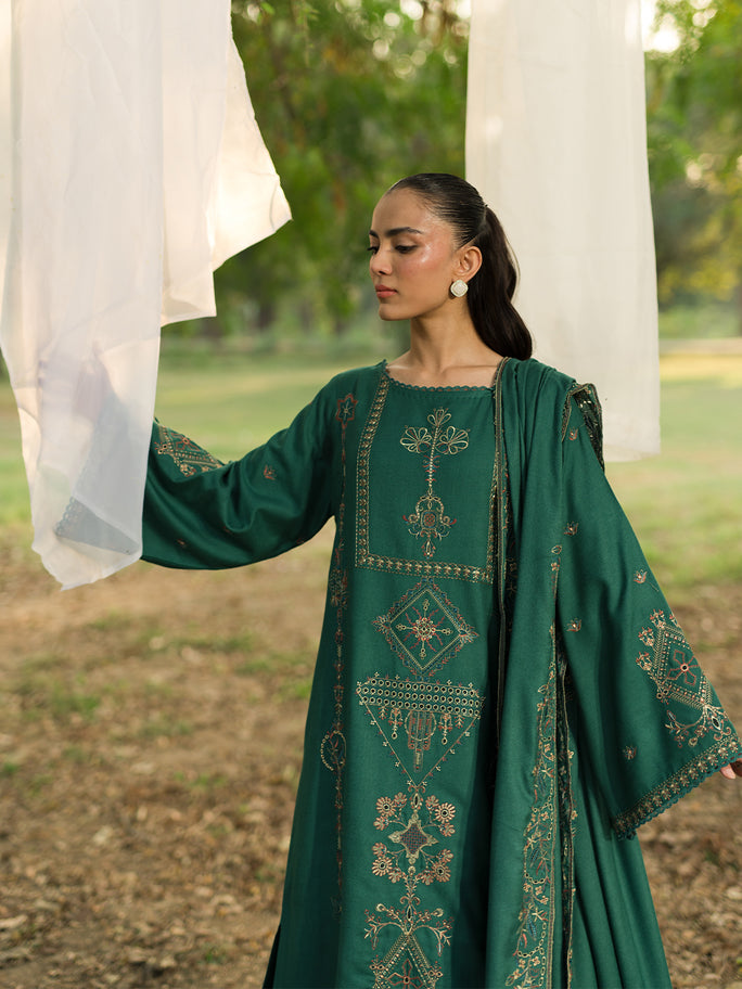 SAPPHIRE-3PC LAWN EMBROIDERED SHIRT WITH LAWN EMBROIDERED DUPATTA AND TROUSER-BIC-3694