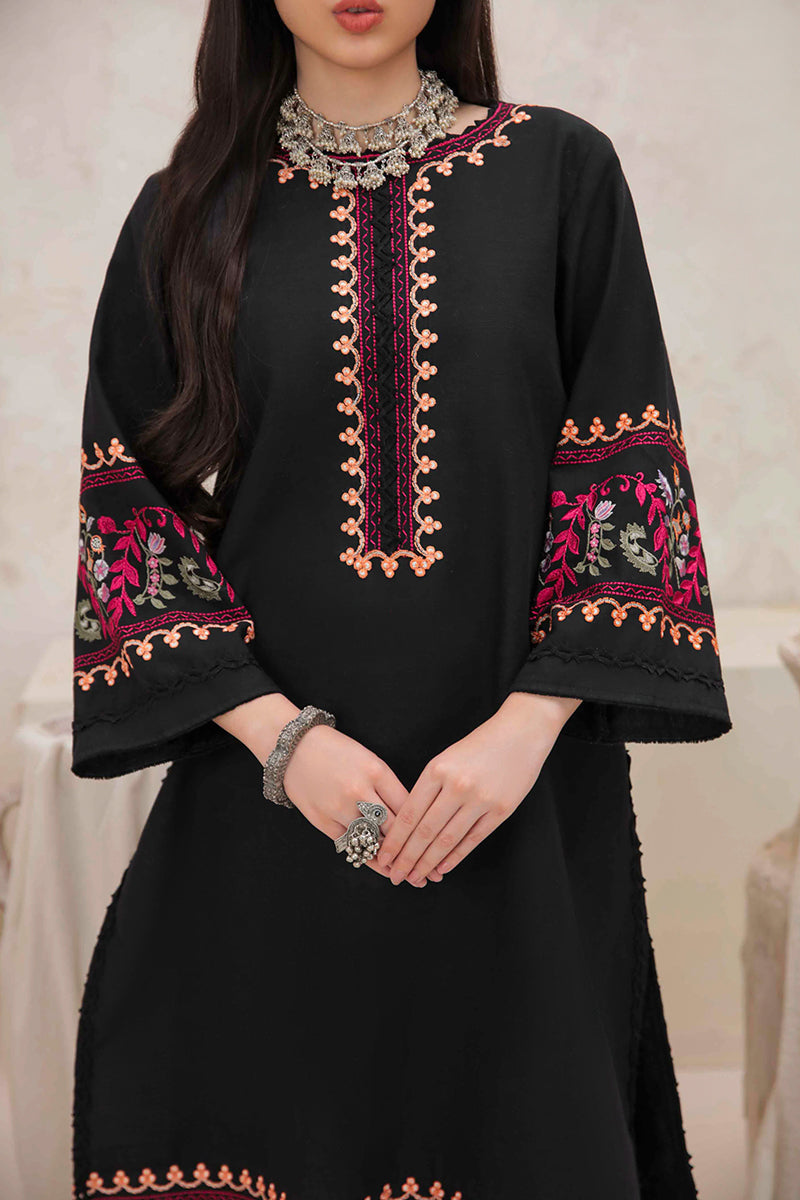 MUSHQ-2PC DHANAK EMBROIDERED SHIRT & EMBROIDERED TROUSER-BIC-112