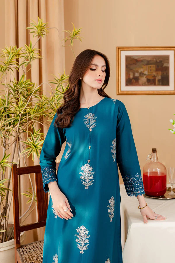 BATIK-2PC DHANAK SEQUIN EMBROIDRED SHIRT AND EMBROIDRED TROUSER-BIC-107