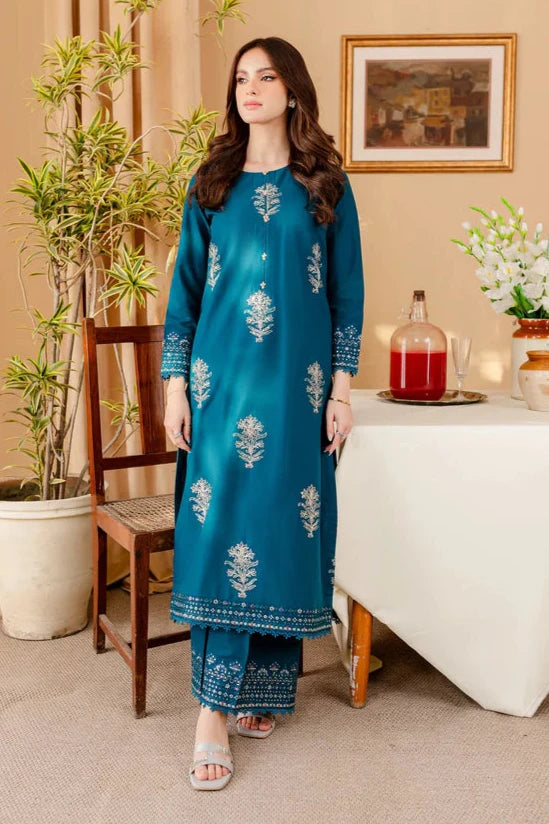 BATIK-2PC DHANAK SEQUIN EMBROIDRED SHIRT AND EMBROIDRED TROUSER-BIC-107