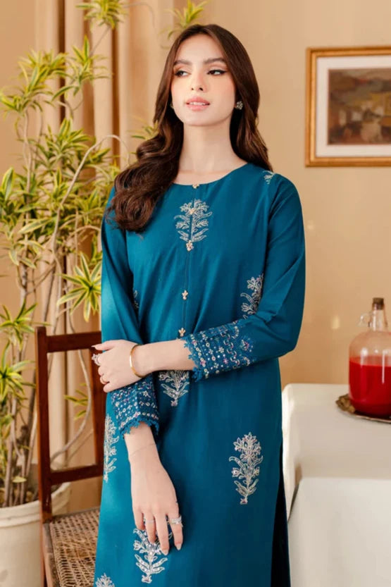 BATIK-2PC DHANAK SEQUIN EMBROIDRED SHIRT AND EMBROIDRED TROUSER-BIC-107