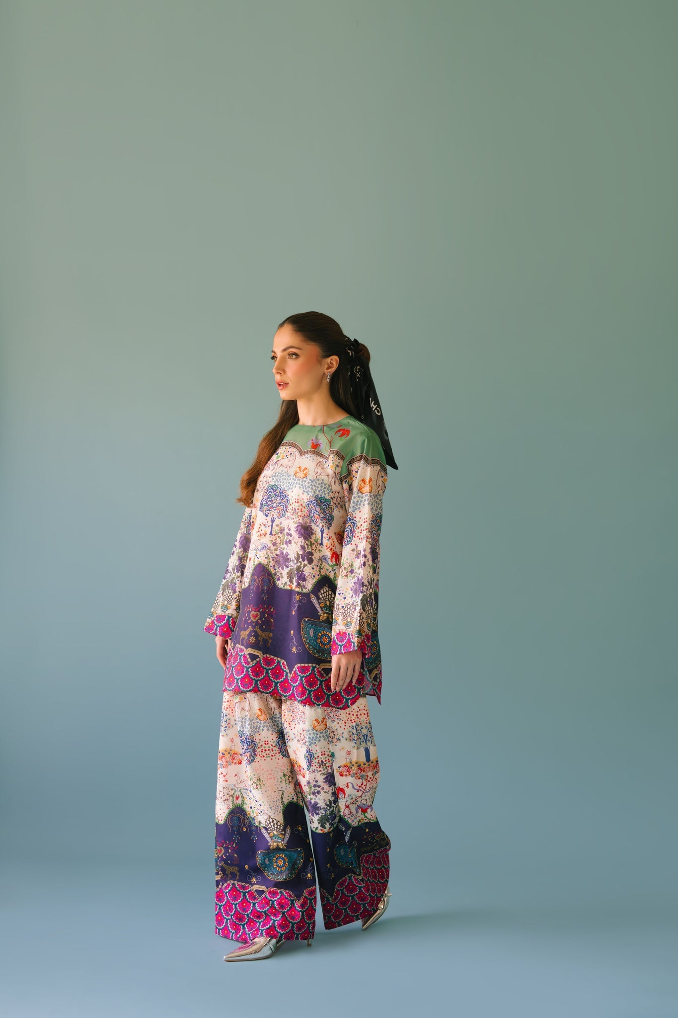 BRANDSINN-2PC SHAMOZE SILK PRINTED SHIRT & SHAMOZE SILK PRINTED TROUSER-BIC-2005