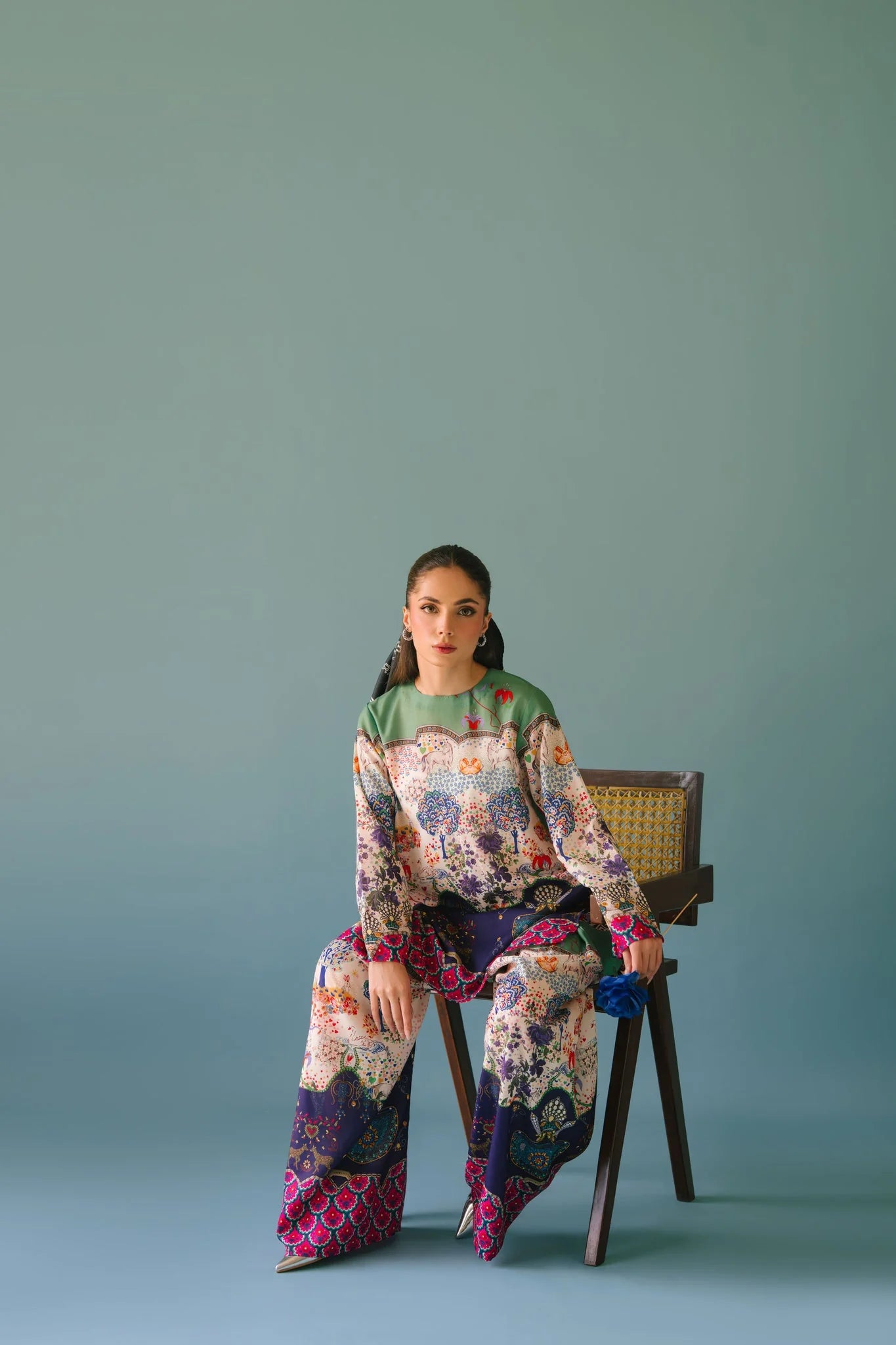 BRANDSINN-2PC SHAMOZE SILK PRINTED SHIRT & SHAMOZE SILK PRINTED TROUSER-BIC-2005