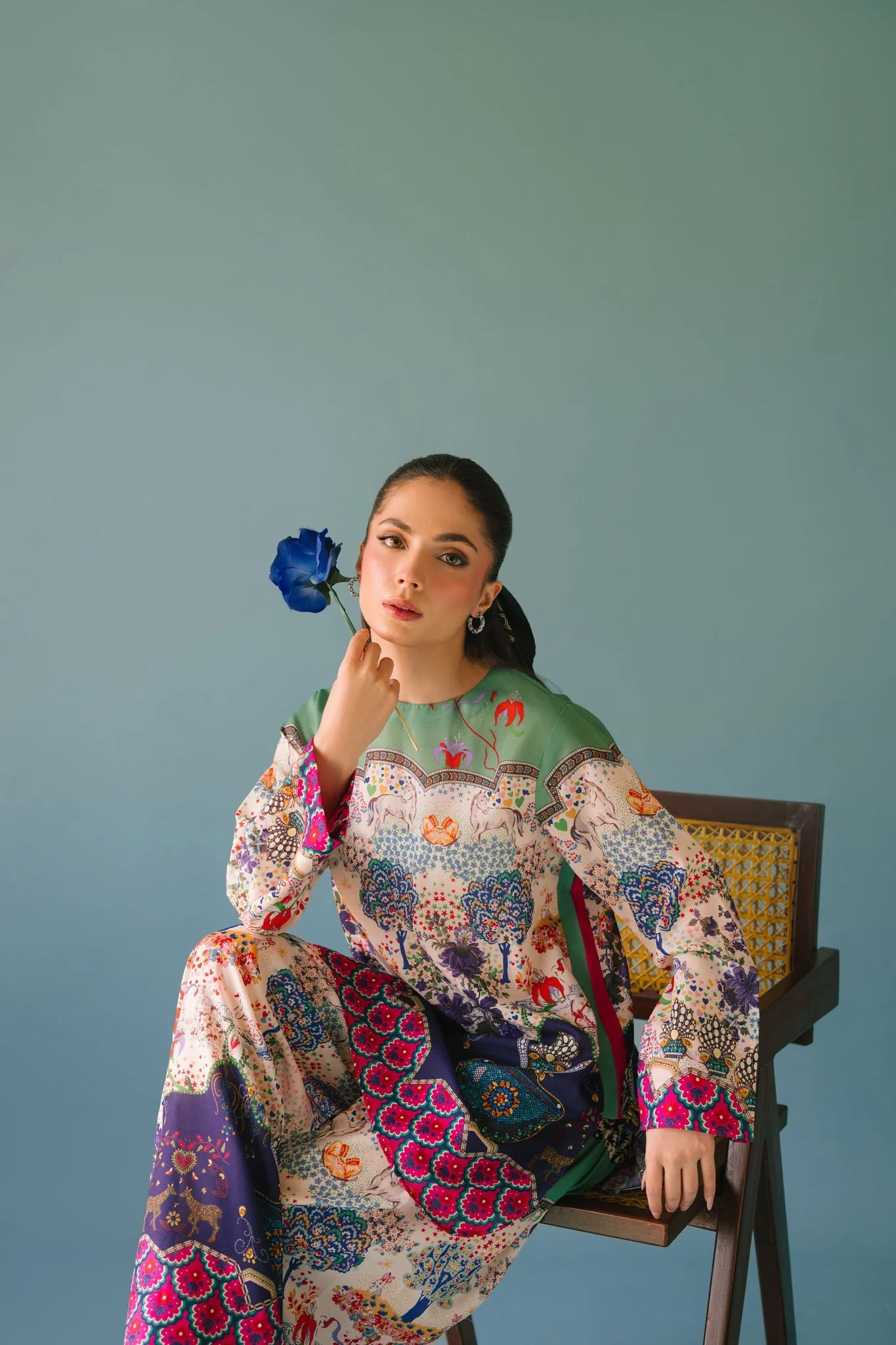 BRANDSINN-2PC SHAMOZE SILK PRINTED SHIRT & SHAMOZE SILK PRINTED TROUSER-BIC-2005