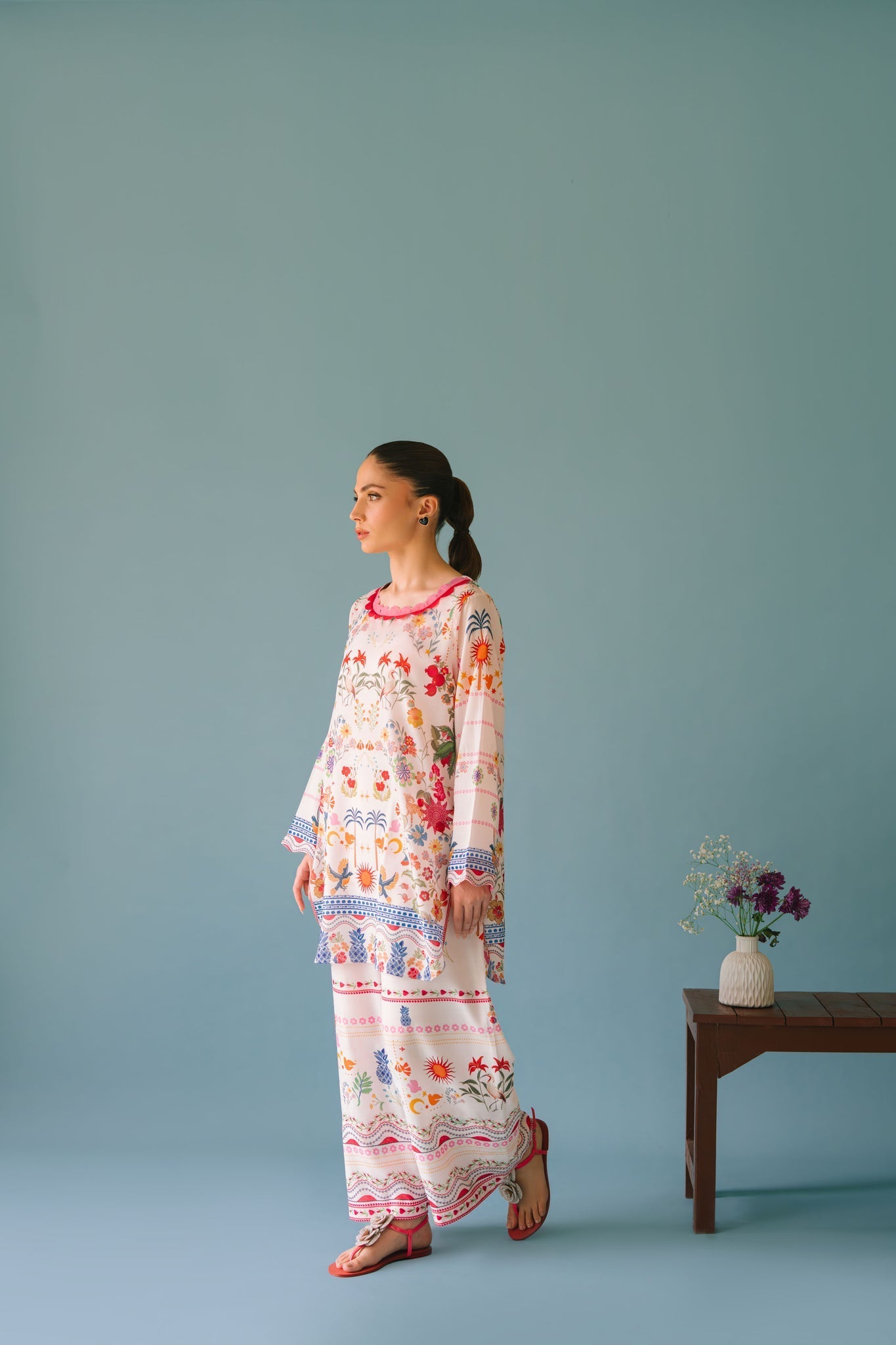 BRANDSINN-2PC SHAMOZE SILK PRINTED SHIRT & SHAMOZE SILK PRINTED TROUSER-BIC-2006