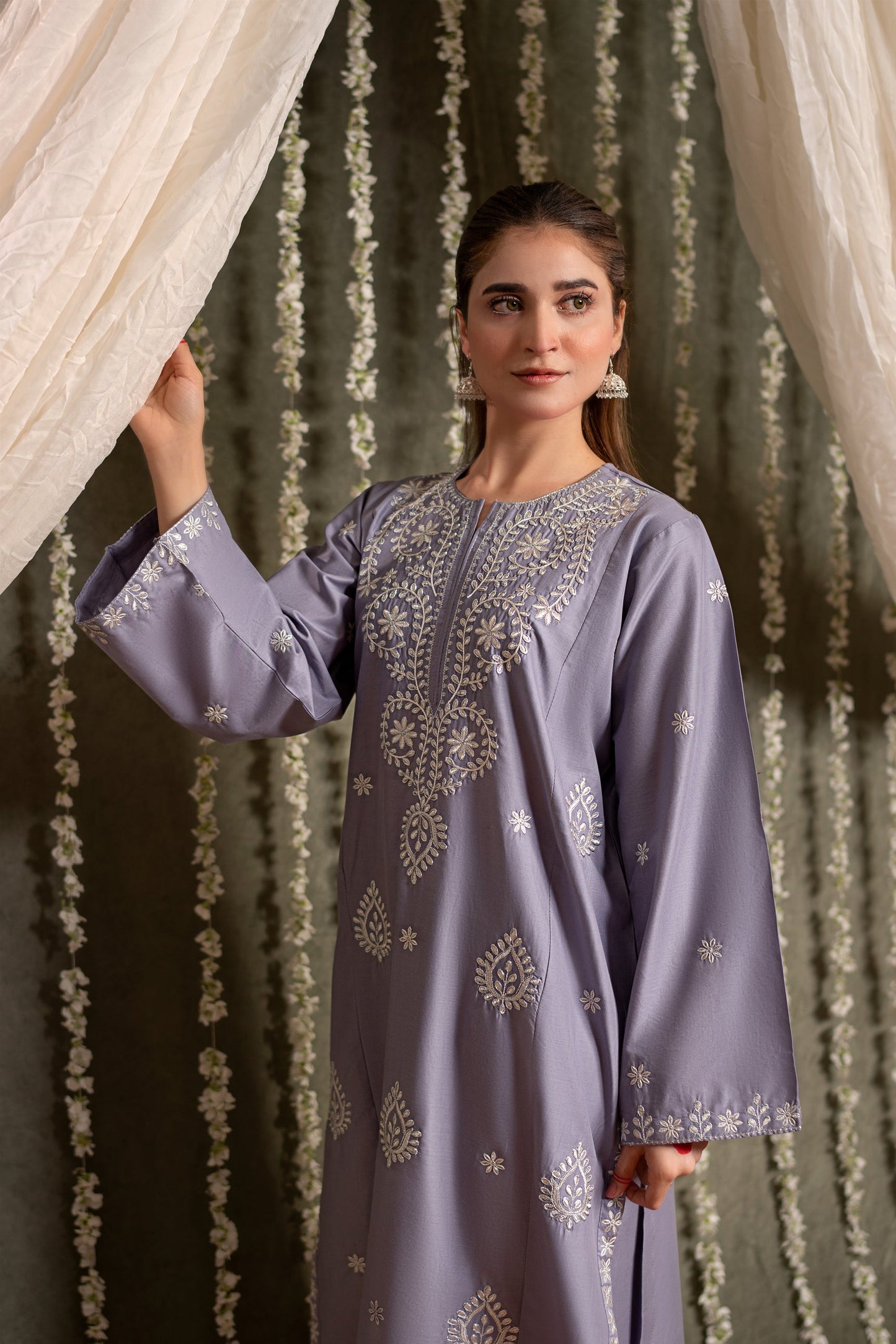 URGE-2PC LAWN EMBROIDRED SHIRT WITH LAWN EMBROIDRED TROUSER-BIC-3482